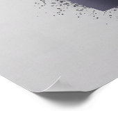 ジオメトモダンリ抽象芸術紫エレガントミニマル ポスター (角)