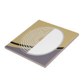 ジオメトモダンリ抽象芸術(白、黄、グレー) タイル (側面)