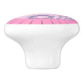 ジオメトモダンリ日が差すこと – ピンク色の濃淡 セラミックノブ (側面)