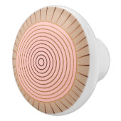 ジオメトモダンリ日が差すこと – ピーチとタン セラミックノブ (右)