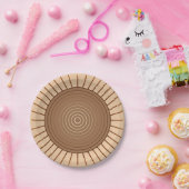 ジオメトモダンリ日が差すこと – ブラウンとタン ペーパープレート (パーティー)