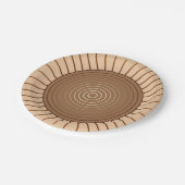 ジオメトモダンリ日が差すこと – ブラウンとタン ペーパープレート (アングル)