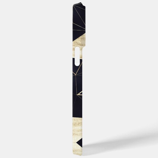 ジオメトモダンリ海軍+金ゴールドiPhone / iPadケース Case-Mate iPhoneケース (裏面 / 右)