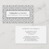 ジオメトモダンリ白黒タイルのタイラー 名刺 (正面/裏面)