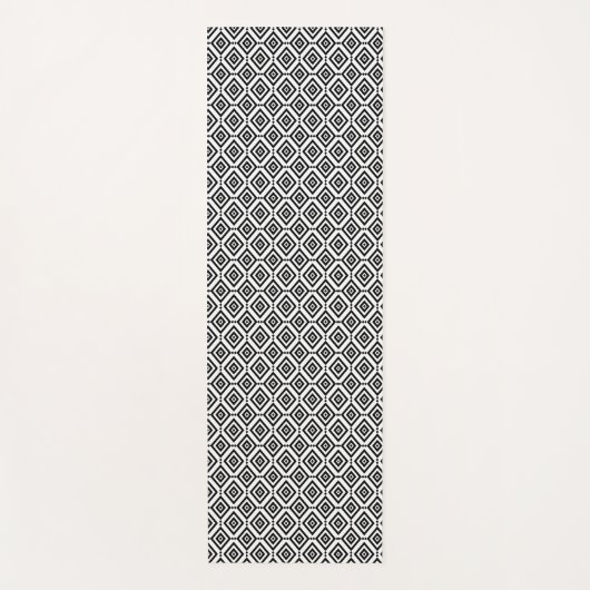 ジオメトモダンリ白黒 ヨガマット (正面)