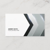 ジオメトモダンリ矢印 |白のアイコン 名刺 (正面)