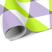 ジオメトモダンリ紫色の緑の三角形パターン ラッピングペーパー (ロールコーナー)
