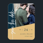 ジオメトモダンリ結婚の写真の日付の保存 マグネット<br><div class="desc">これらの結婚幾何学的な最新の磁モダン石に対し救てのスタイルを発表しよう！金属の仕上げとトレンディーの幾何学的デザインを備えたシックなマグネットは、あなたの文房具にモダンのtouchを追加すしゃれているるのに最適結婚である。お客様の好きなお気に入りの記念の写真と結婚詳細を使っユニークて、それをパーソナライズする。機能性と美しい、これらの磁石素晴らしは、日付を保存するためにあなたの愛する人を思い出させる方法である！</div>
