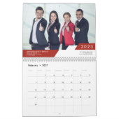 ジオメトモダンリ追加会社名のカスタム写真 カレンダー (2月 2027)