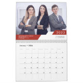 ジオメトモダンリ追加会社名のカスタム写真 カレンダー (1月 2026)