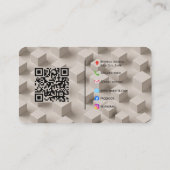 ジオメトモダンリ通話カーカスタムド（ロゴ付き）&QR コーリングカード (裏面)