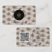 ジオメトモダンリ通話カーカスタムド(ロゴ付き)&QR 名刺 (正面/裏面)