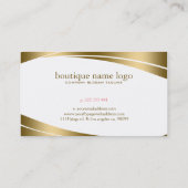 ジオメトモダンリ金ゴールドと白 名刺 (裏面)