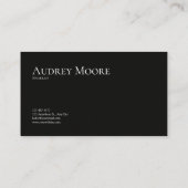 ジオメトモダンリ金ゴールドリーフ白黒 名刺 (裏面)