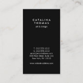 ジオメトモダンリ黒はっきりしたとバラ金ゴールドパターン 名刺 (裏面)