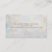 ジオメトモダンリ、エレガントホログラフィックオパール 名刺 (裏面)