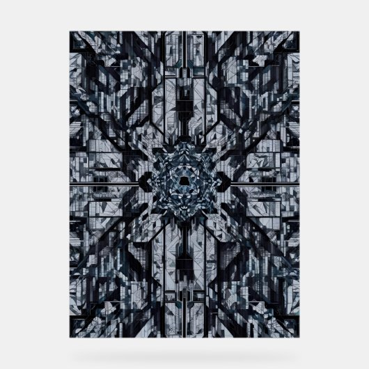 ジオメトモダンリ：デジタルシタデルH-16 アクリルサイン (正面)