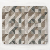 ジオメトモダンリ、ニュートラルベージュ、グレー抽象芸術 マウスパッド (正面)