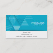 ジオメトモダンリ(青い三角形)名刺 名刺 (裏面)