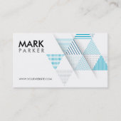 ジオメトモダンリ(青い三角形)名刺 名刺 (正面)