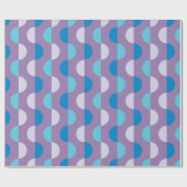 ジオメトモダンリ、青、紫のパターン ラッピングペーパー (フラット)