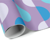 ジオメトモダンリ、青、紫のパターン ラッピングペーパー (ロールコーナー)