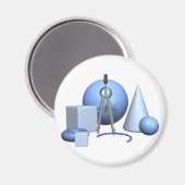 ジオメトリおよびジオメトリ形状 マグネット (正面/裏面)