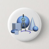 ジオメトリおよびジオメトリ形状 缶バッジ (正面)