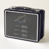ジオメトリおよび三角計算式数式Math Chalkboard メタルランチボックス (裏面)