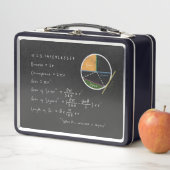 ジオメトリおよび三角計算式数式Math Chalkboard メタルランチボックス (インサイチュ)