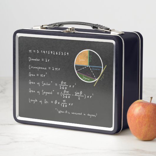 ジオメトリおよび三角計算式数式Math Chalkboard メタルランチボックス (インサイチュ)