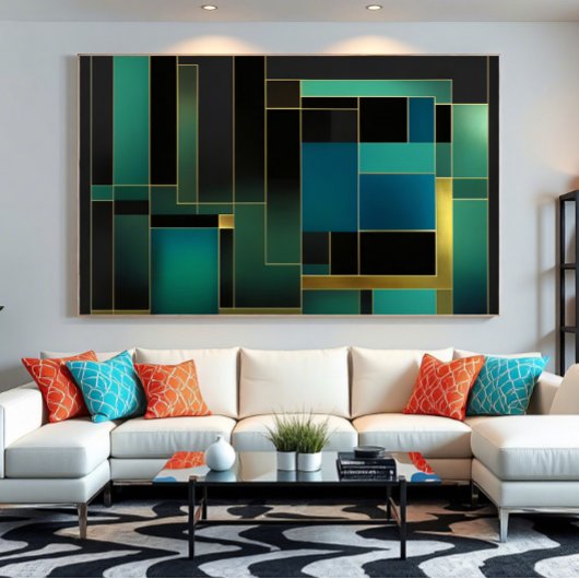 ジオメトリのエコー キャンバスプリント