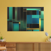 ジオメトリのエコー キャンバスプリント (インサイチュ (リビング))