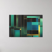 ジオメトリのエコー キャンバスプリント (正面)