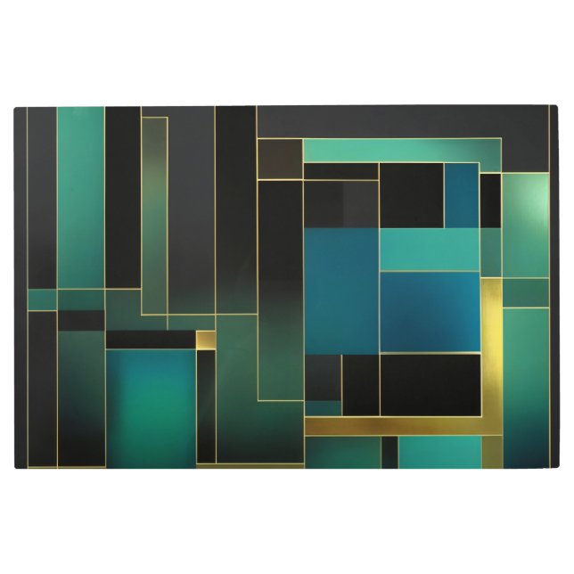 ジオメトリのエコー メタルプリント (正面)