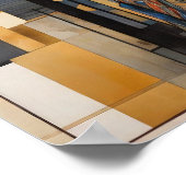 ジオメトリのエレガンス – Woman Digital Art抽象芸術 ポスター (角)