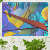 ジオメトリのコラージュ キッチンタオル (折り畳み)