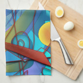 ジオメトリのコラージュ キッチンタオル (四つ折り)