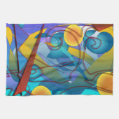 ジオメトリのコラージュ キッチンタオル (横)