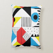 ジオメトリのシームレスなパターンと抽象芸術図形 アクセントクッション (裏面(縦))