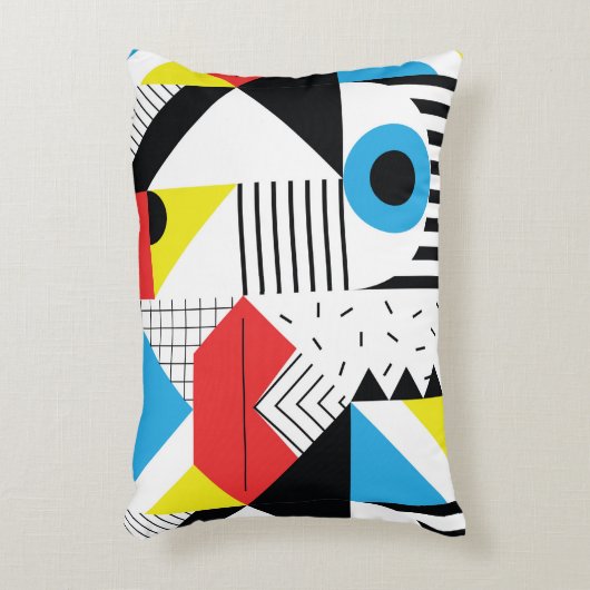 ジオメトリのシームレスなパターンと抽象芸術図形 アクセントクッション (正面(垂直))