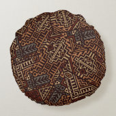 ジオメトリのシームレスなパターンをトレンディーで作成 ラウンドクッション (裏面)