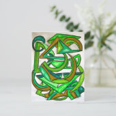 ジオメトリの宿題 – 抽象芸術アートはがき ポストカード (スタンド正面)