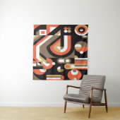 ジオメトリの背景デザイン。抽象芸術アートワーク タペストリー (インサイチュ(横))