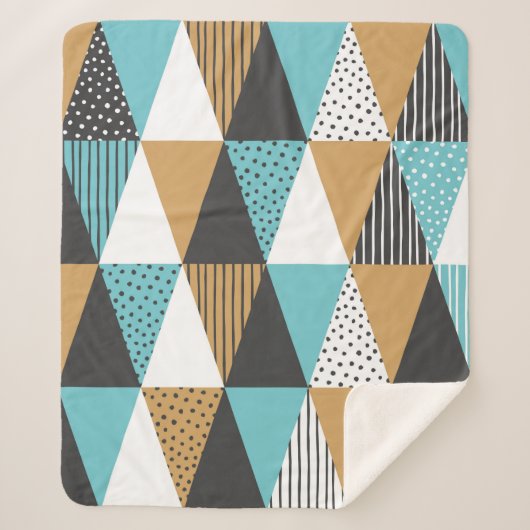 ジオメトリの背景。抽象芸術ヴィンテージ図 シェルパブランケット (正面)