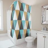 ジオメトリの背景。抽象芸術ヴィンテージ図 シャワーカーテン (インサイチュ)