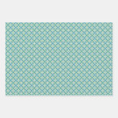 ジオメトリの重なり合う円パターン ラッピングペーパーシート (正面)