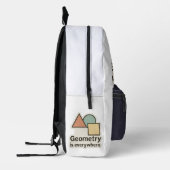 ジオメトリはどこにでもステッカー – カラフル形状 プリントバックパック (左)