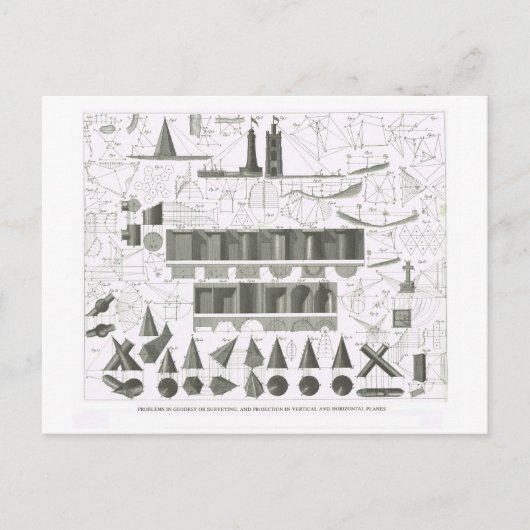 ジオメトリまたは測量の問題 ポストカード (正面)