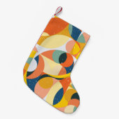 ジオメトリアミニマルートワークパターン(シンプル) スモールクリスマスストッキング (正面 (吊り時))
